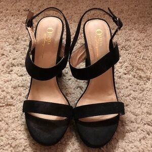 Olivia Jaymes Black Heeled Sandals